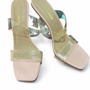 Fashion Nova Transparent Nude Heels